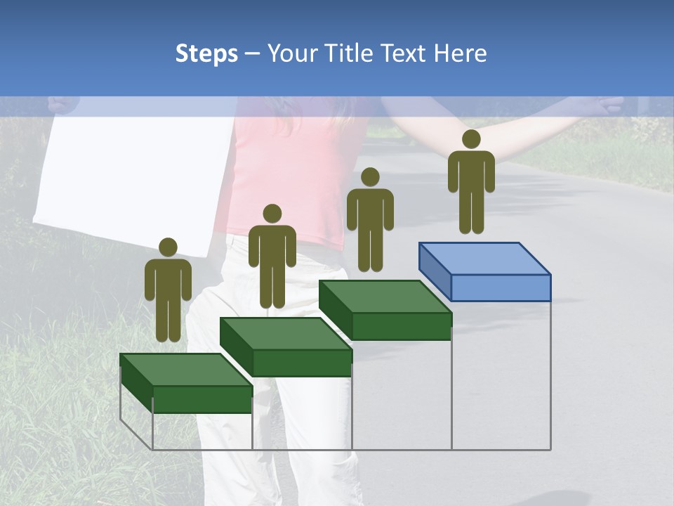 Bag Hitchhiker Finger PowerPoint Template