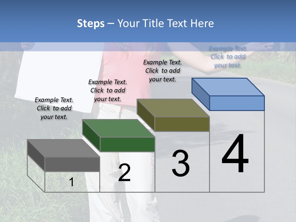 Bag Hitchhiker Finger PowerPoint Template