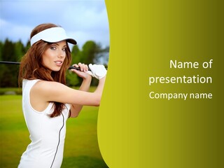 Woman Nature Grass PowerPoint Template