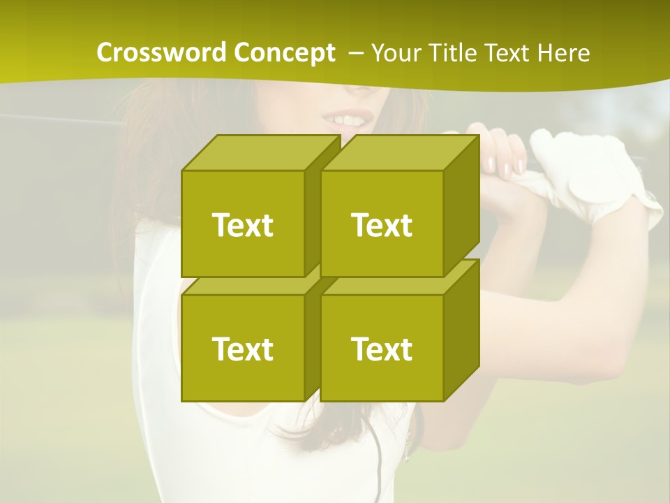 Woman Nature Grass PowerPoint Template