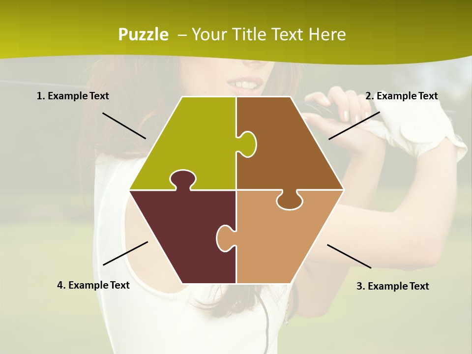 Woman Nature Grass PowerPoint Template