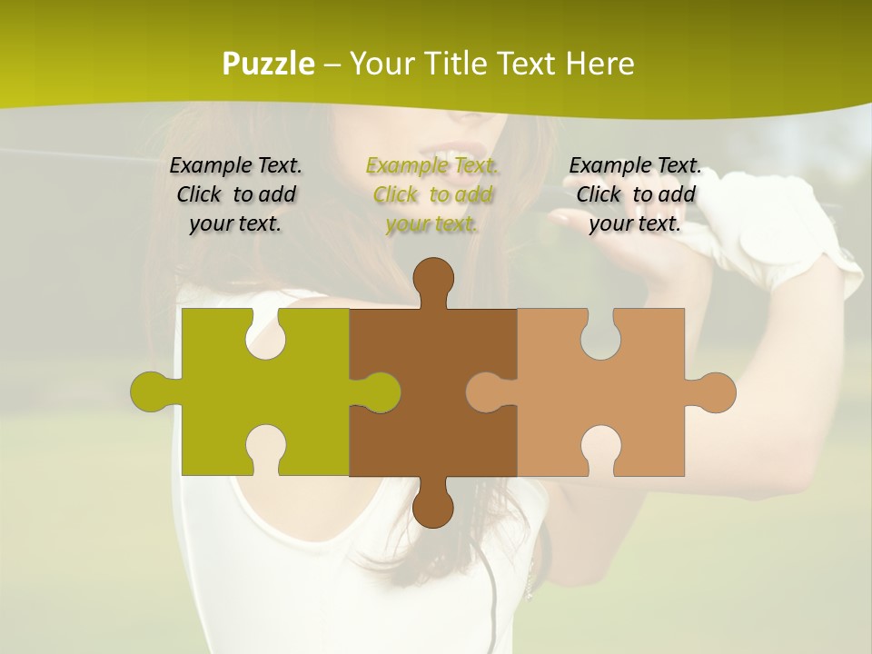 Woman Nature Grass PowerPoint Template