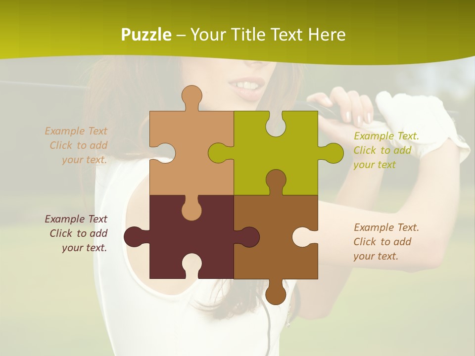 Woman Nature Grass PowerPoint Template