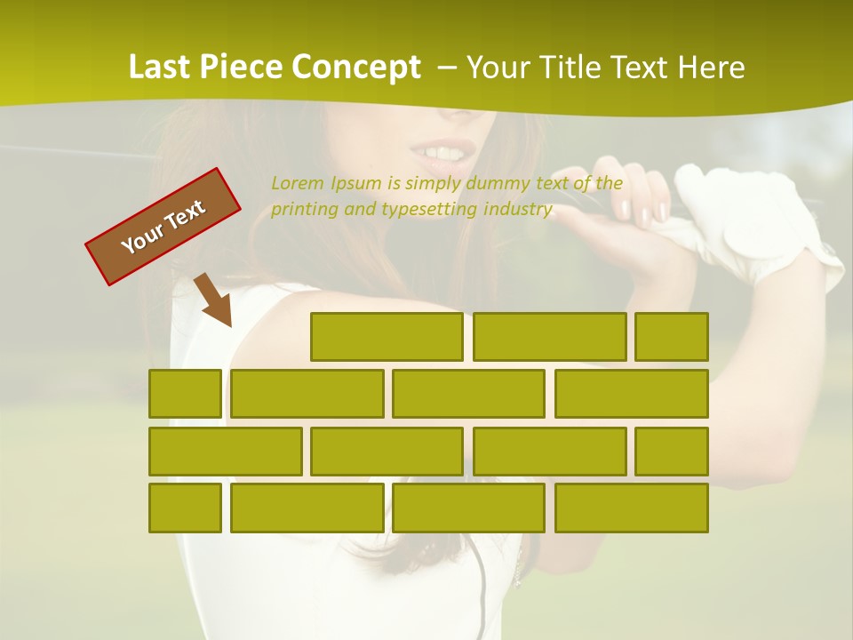 Woman Nature Grass PowerPoint Template