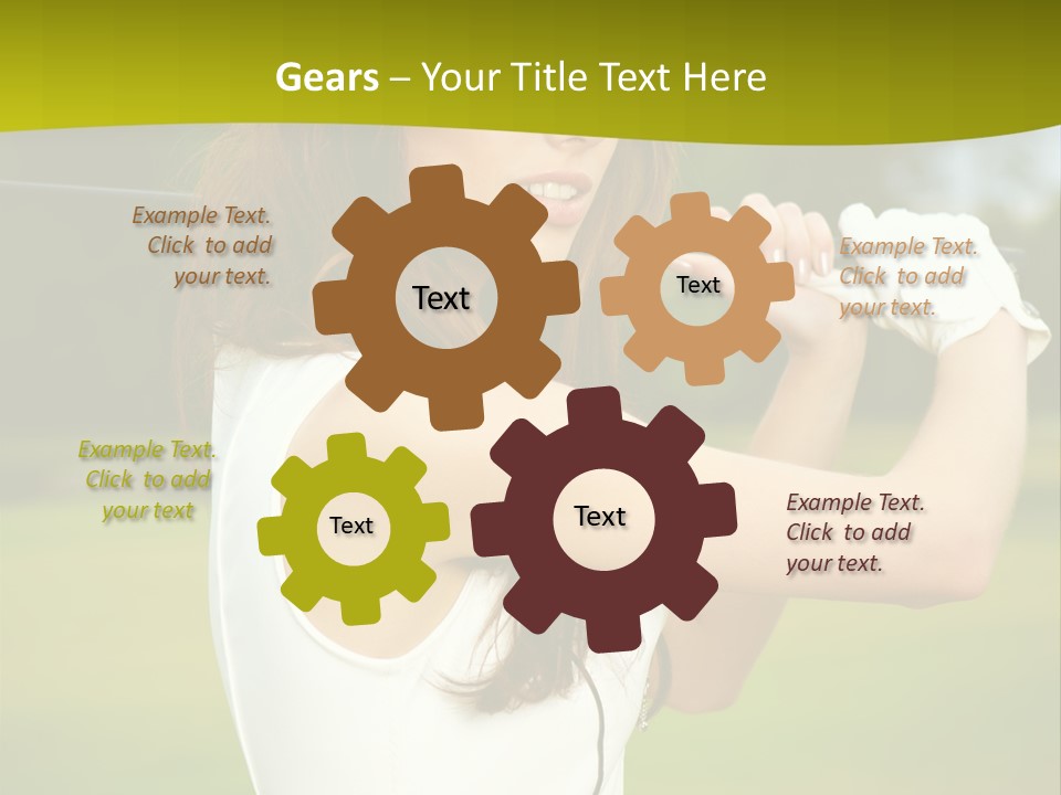 Woman Nature Grass PowerPoint Template