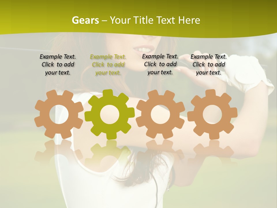 Woman Nature Grass PowerPoint Template