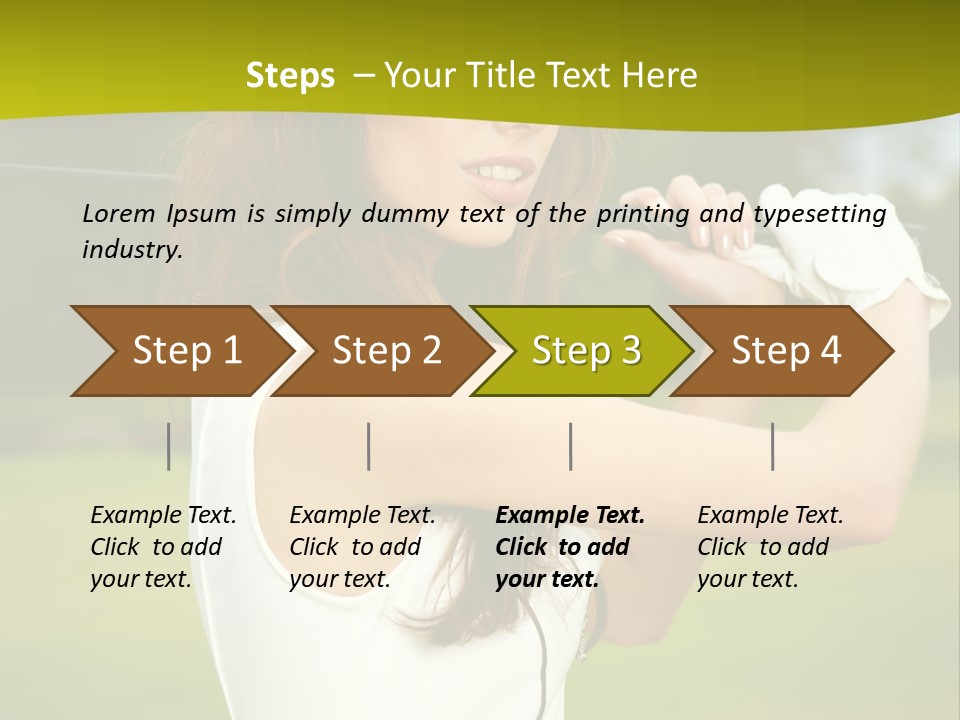 Woman Nature Grass PowerPoint Template