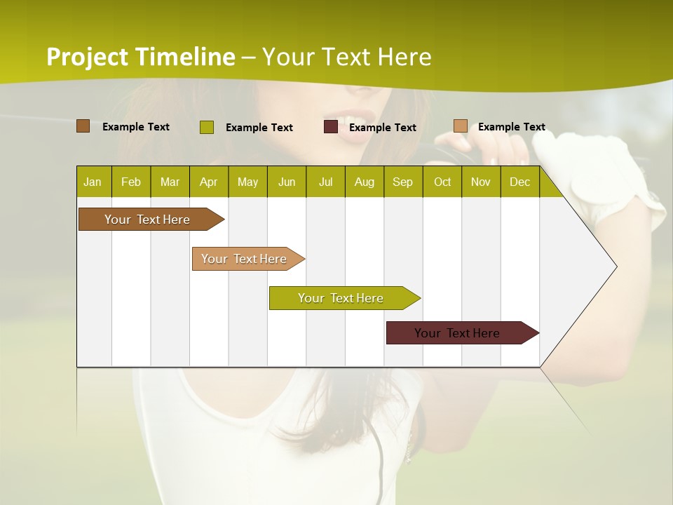 Woman Nature Grass PowerPoint Template