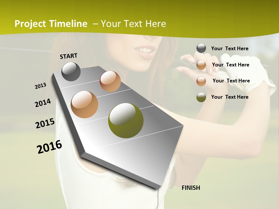 Woman Nature Grass PowerPoint Template