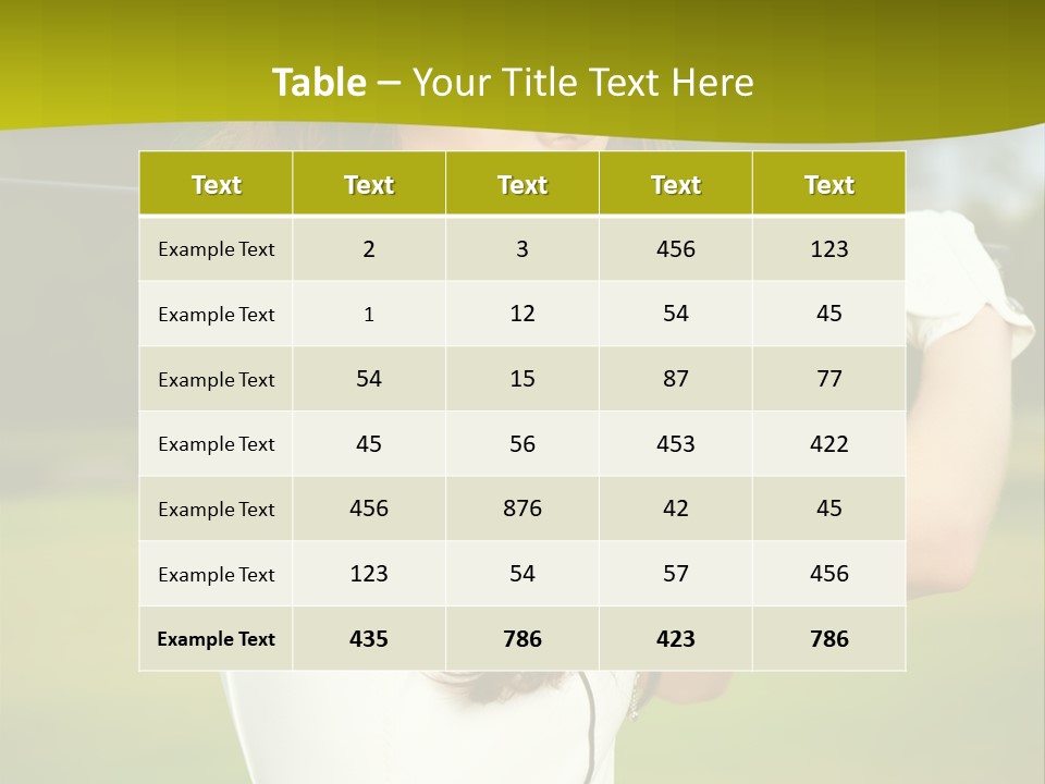 Woman Nature Grass PowerPoint Template