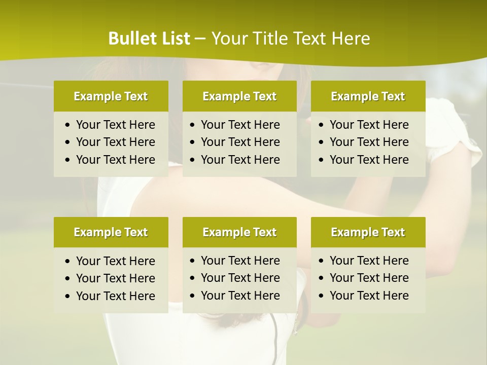 Woman Nature Grass PowerPoint Template