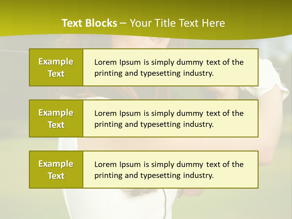 Woman Nature Grass PowerPoint Template