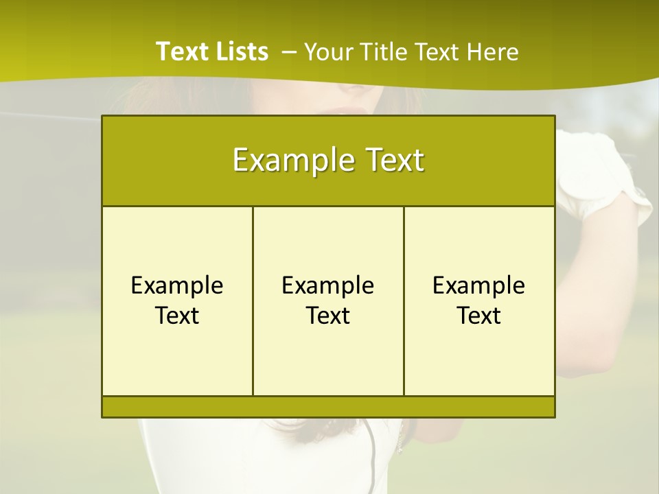 Woman Nature Grass PowerPoint Template