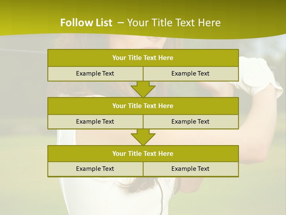 Woman Nature Grass PowerPoint Template