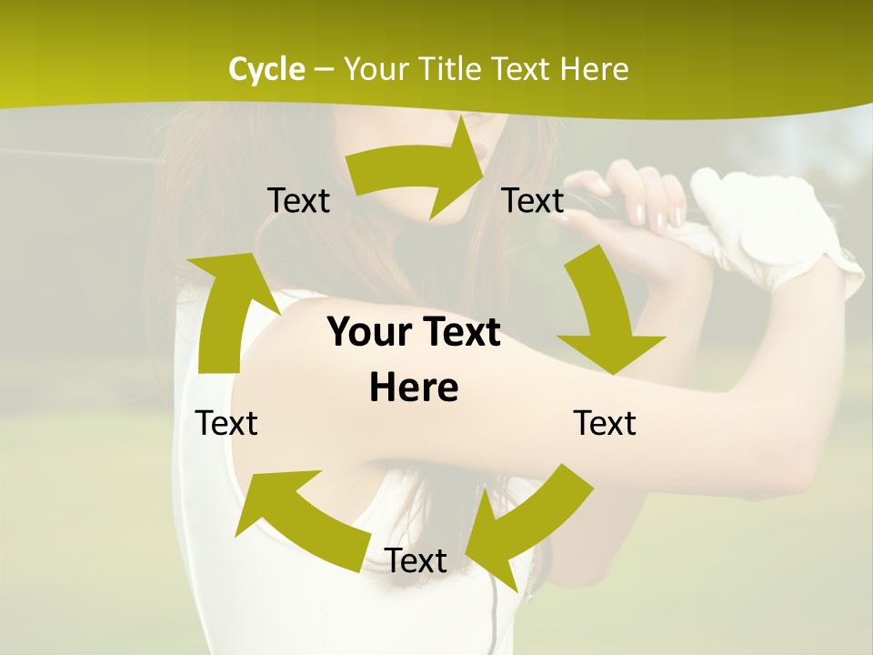 Woman Nature Grass PowerPoint Template