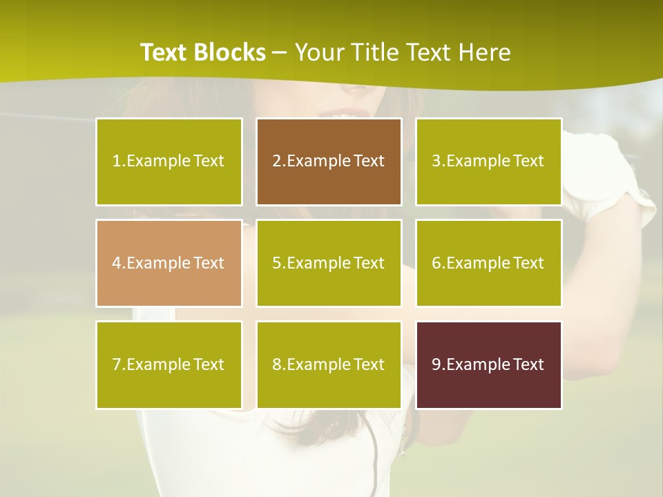 Woman Nature Grass PowerPoint Template