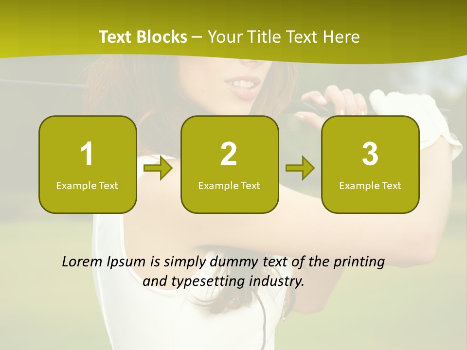 Woman Nature Grass PowerPoint Template