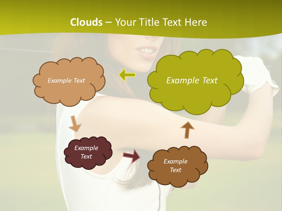 Woman Nature Grass PowerPoint Template