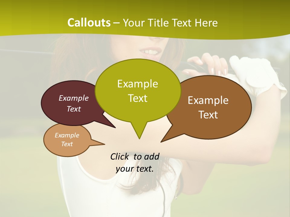 Woman Nature Grass PowerPoint Template