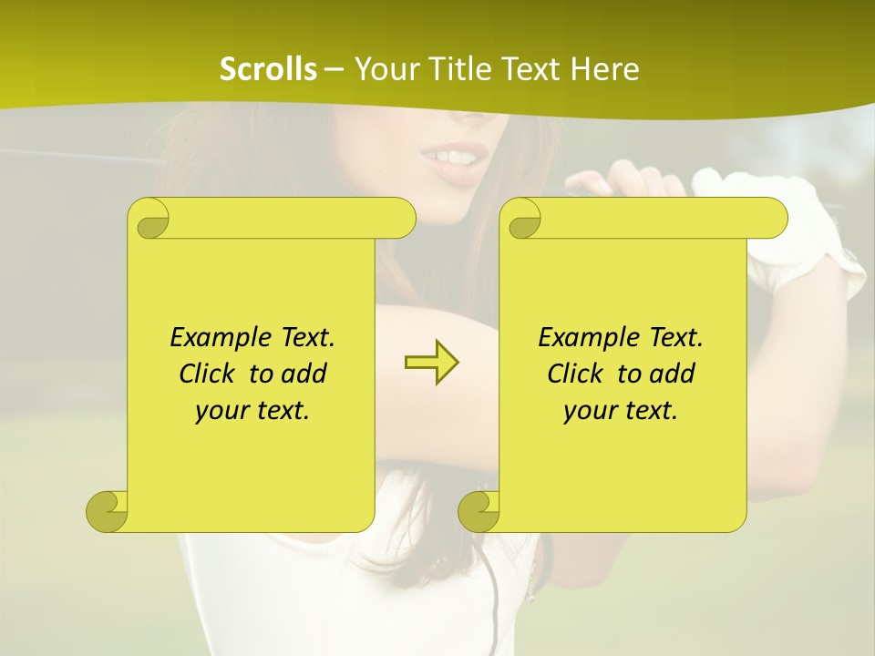 Woman Nature Grass PowerPoint Template