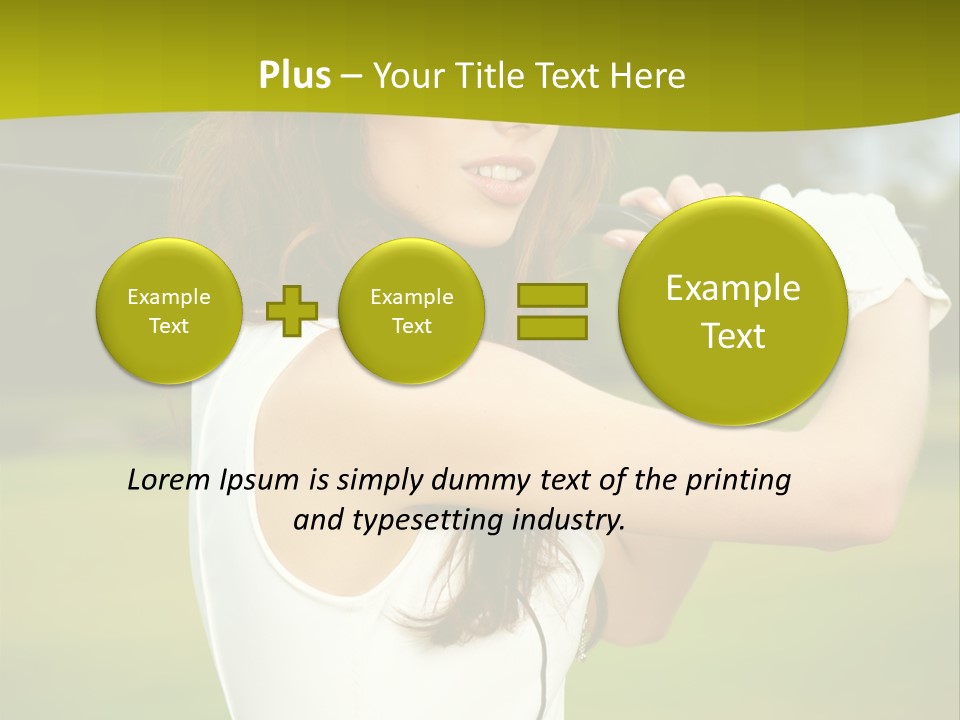 Woman Nature Grass PowerPoint Template