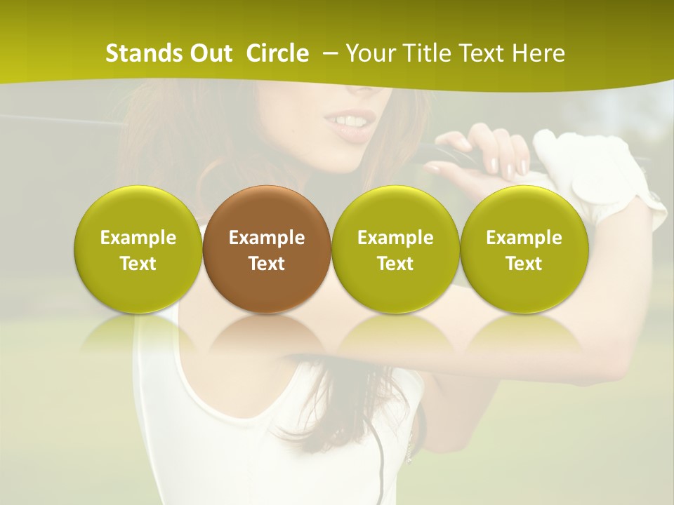 Woman Nature Grass PowerPoint Template