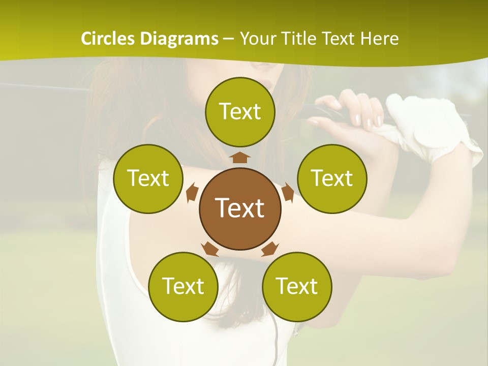 Woman Nature Grass PowerPoint Template