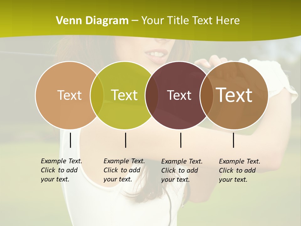 Woman Nature Grass PowerPoint Template