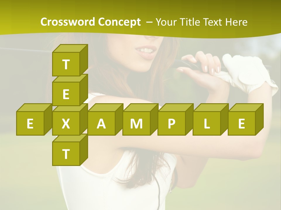 Woman Nature Grass PowerPoint Template