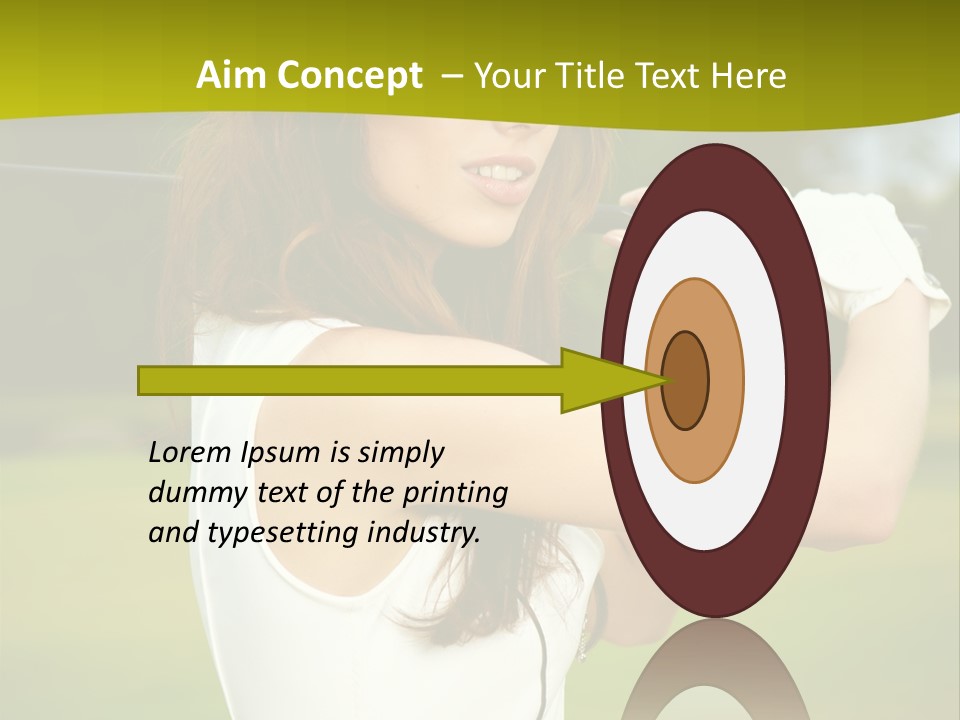 Woman Nature Grass PowerPoint Template