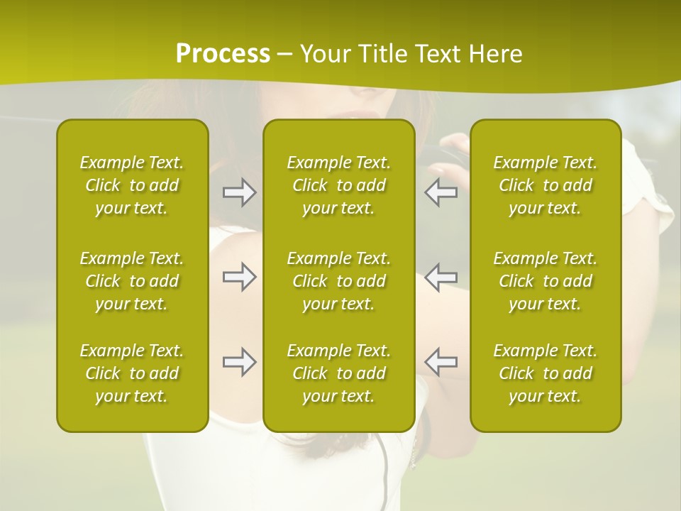 Woman Nature Grass PowerPoint Template