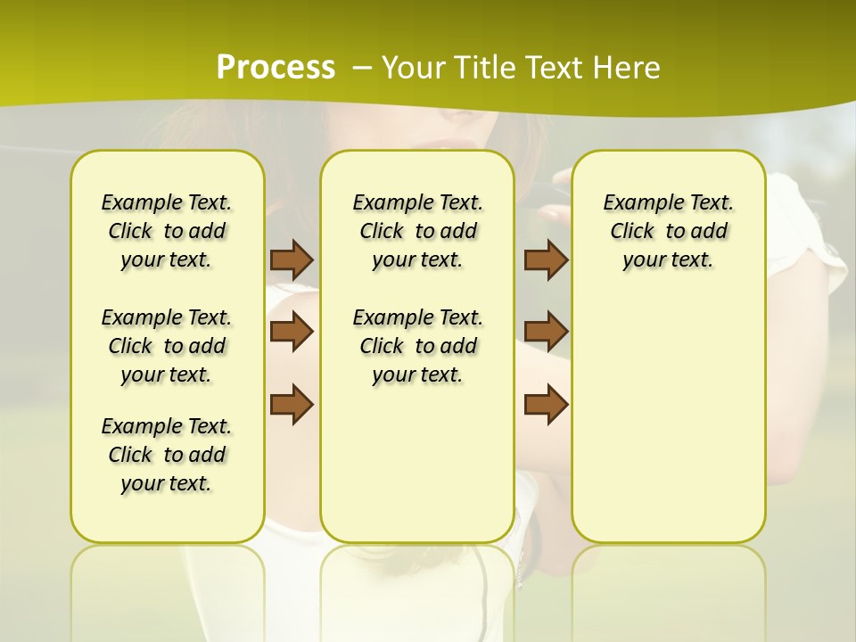 Woman Nature Grass PowerPoint Template