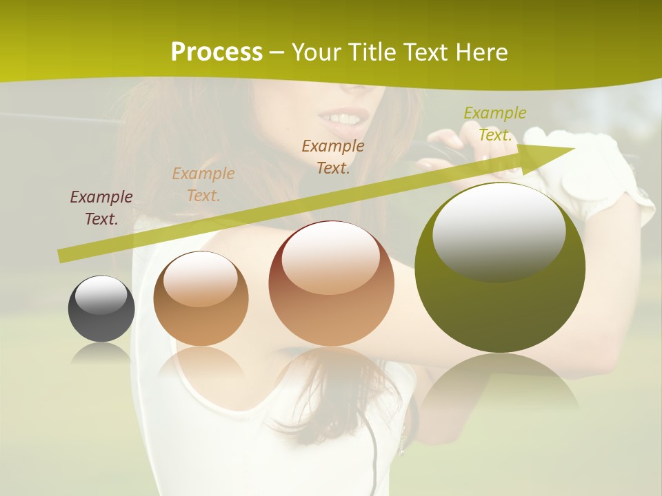 Woman Nature Grass PowerPoint Template