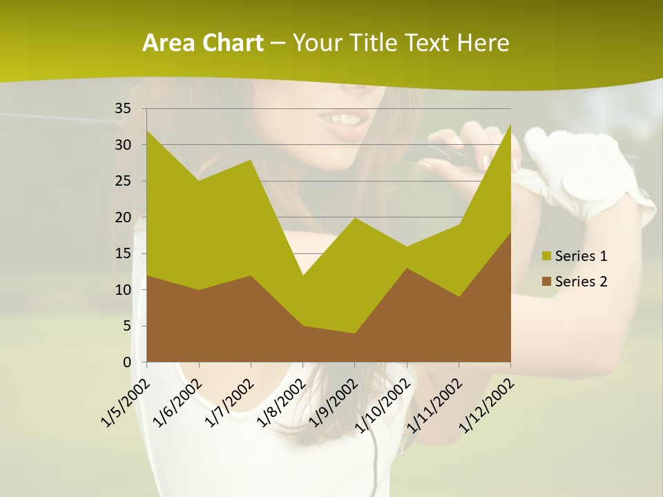 Woman Nature Grass PowerPoint Template