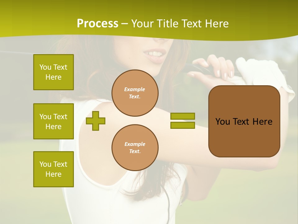 Woman Nature Grass PowerPoint Template