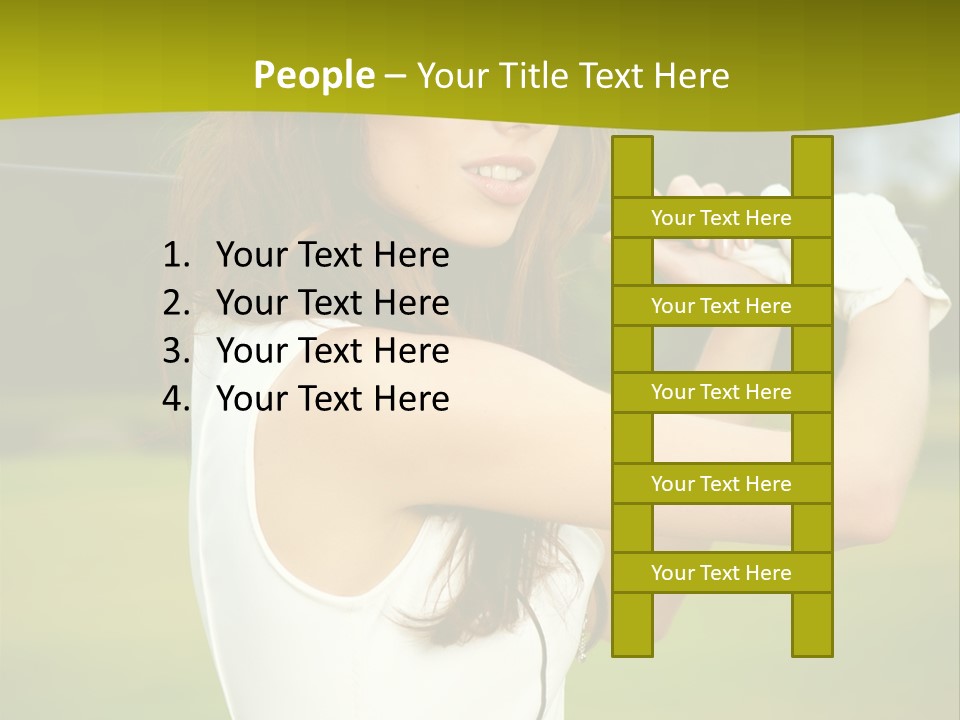 Woman Nature Grass PowerPoint Template