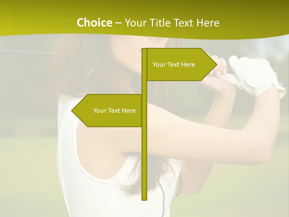 Woman Nature Grass PowerPoint Template