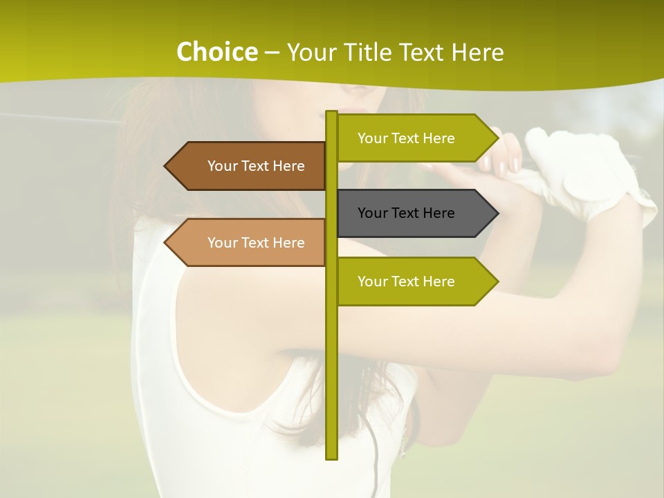 Woman Nature Grass PowerPoint Template