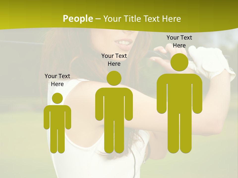 Woman Nature Grass PowerPoint Template