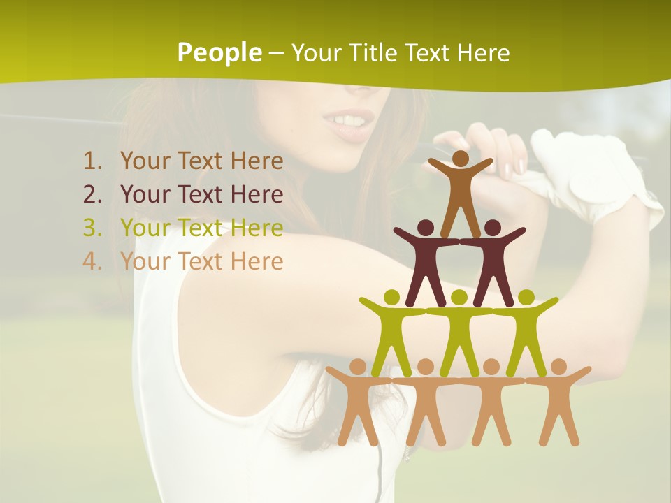 Woman Nature Grass PowerPoint Template