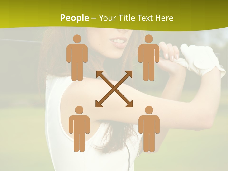 Woman Nature Grass PowerPoint Template