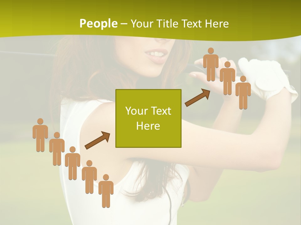 Woman Nature Grass PowerPoint Template