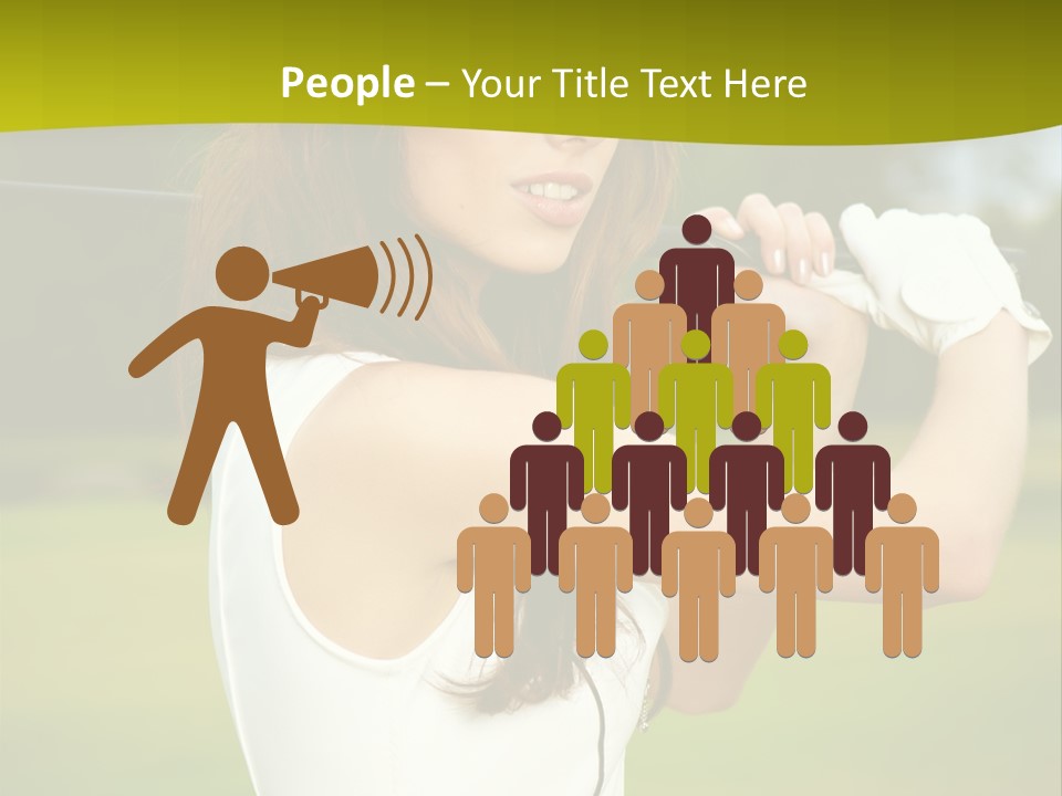 Woman Nature Grass PowerPoint Template