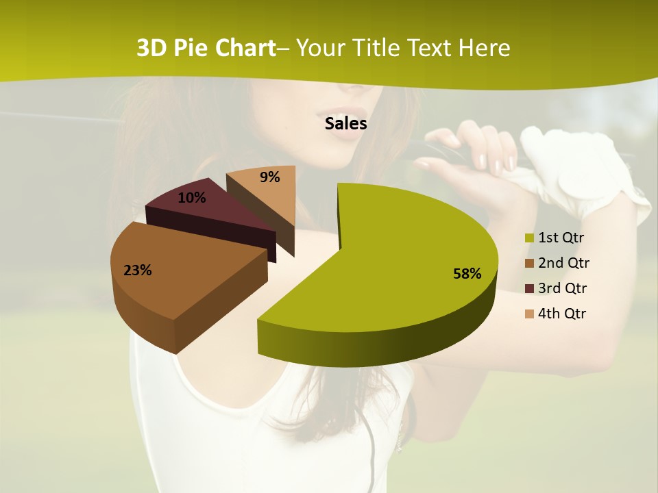 Woman Nature Grass PowerPoint Template