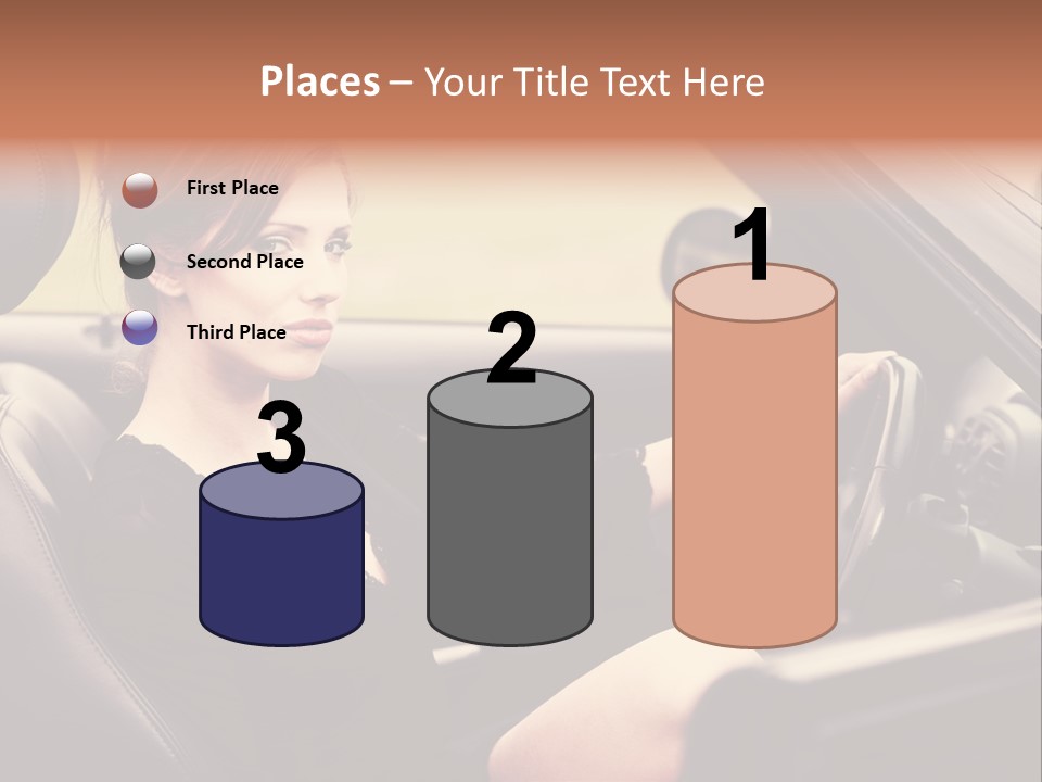 Brunette Automobile Fashion PowerPoint Template