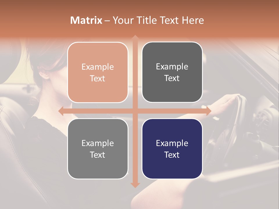 Brunette Automobile Fashion PowerPoint Template