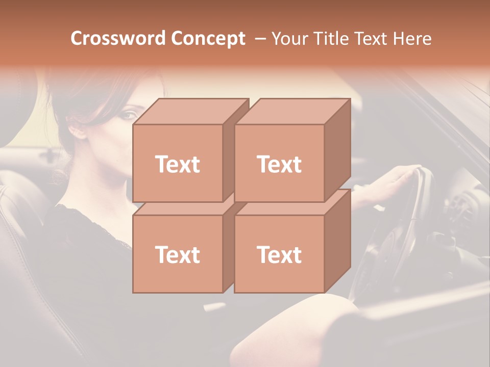 Brunette Automobile Fashion PowerPoint Template