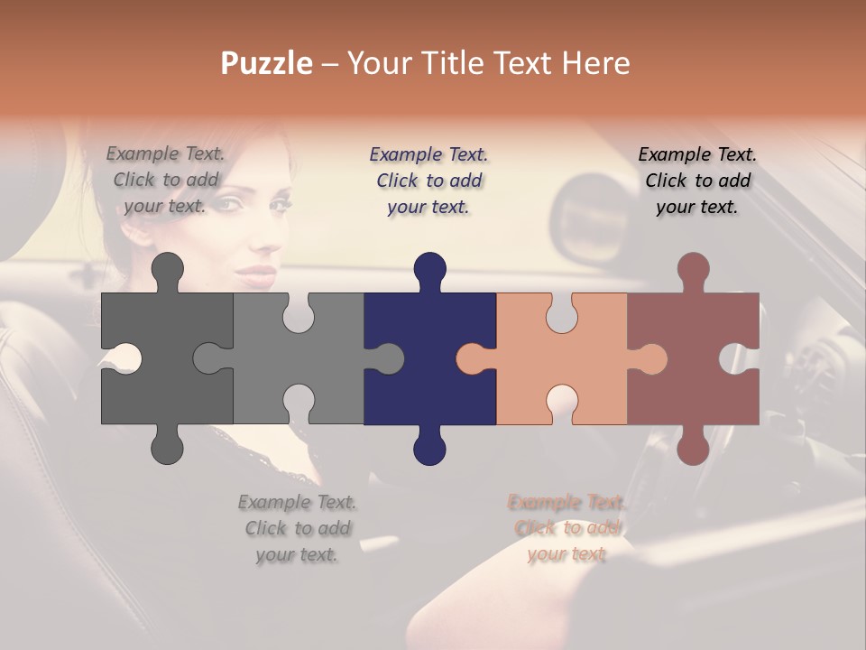 Brunette Automobile Fashion PowerPoint Template