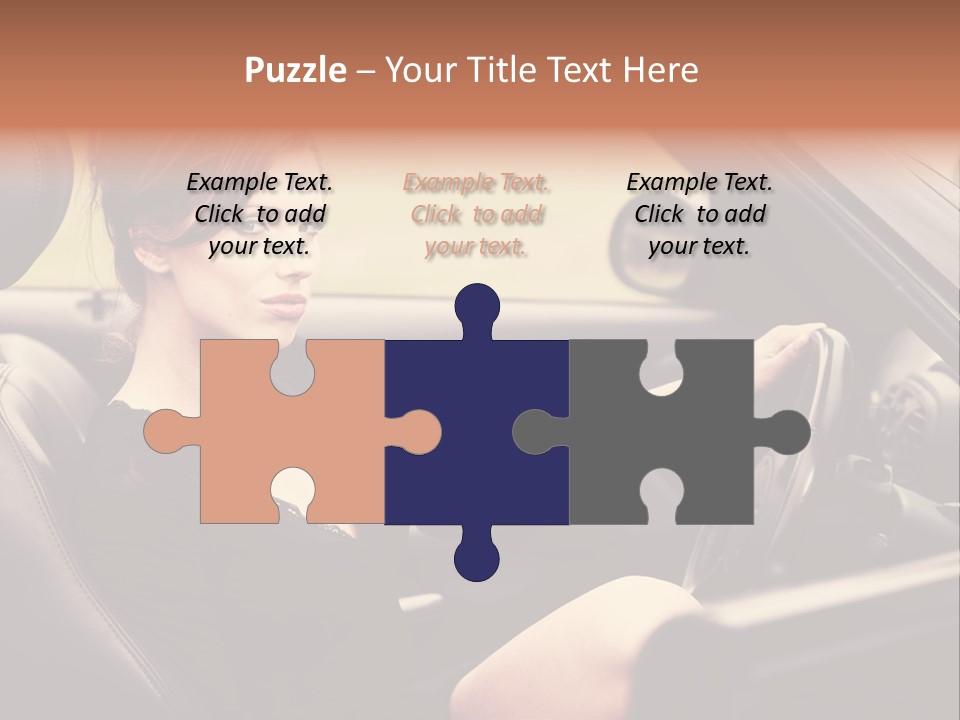 Brunette Automobile Fashion PowerPoint Template