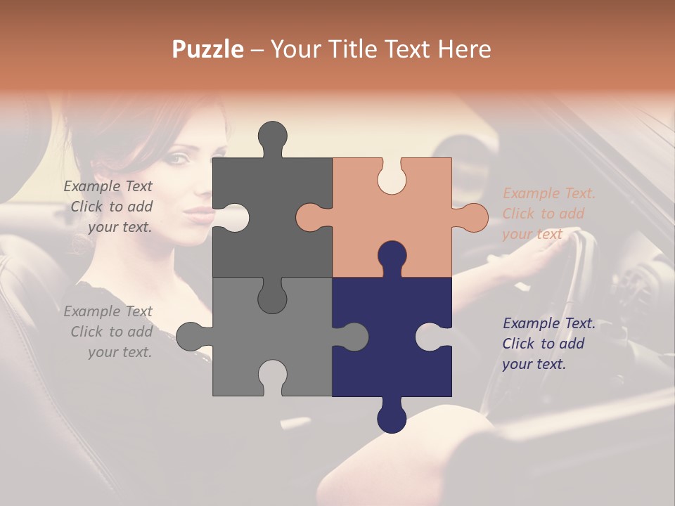 Brunette Automobile Fashion PowerPoint Template